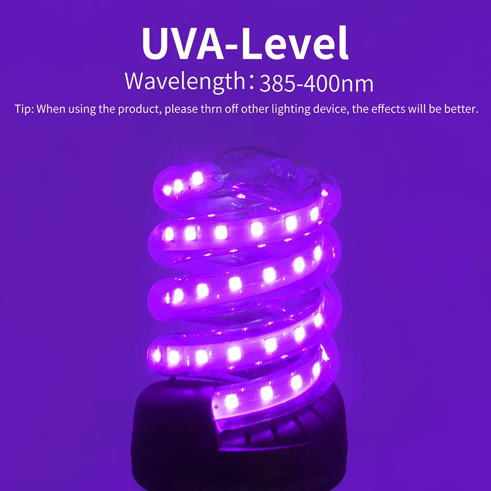 

Ультрафиолетовая УФ-лампа 110 В 220 В, черная лампа 8 Вт 15 Вт, синяя лампа, флуоресцентная лампа для обнаружения E26, фиолетовая декоративная ламп...