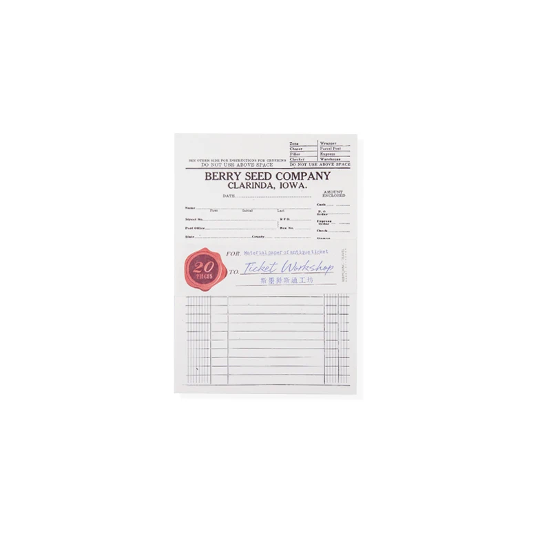 Dimi 20 листов для заказа билетов в мастерской заготовки скрапбукинга креативные