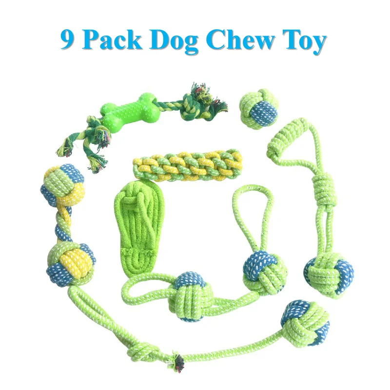 

9 Pack Pet Dog Toys for Large Small Dogs Ball Toothbrush Interactive Dog Toys Christmas Products for Dogs Chew Toy Accessories