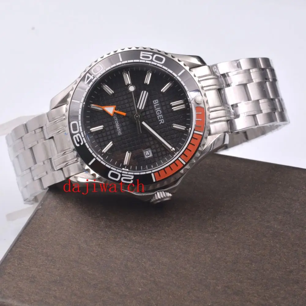 Часы мужские механические с автоподзаводом и календарем 41 мм | Наручные часы