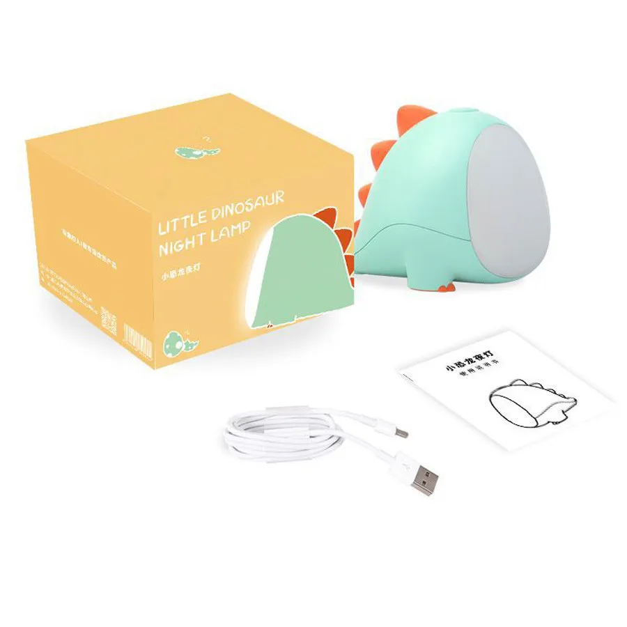 

Creative small dinosaur night light children bedside cartoon timing sleep lamp bedroom USB charging LED desk lampA365
