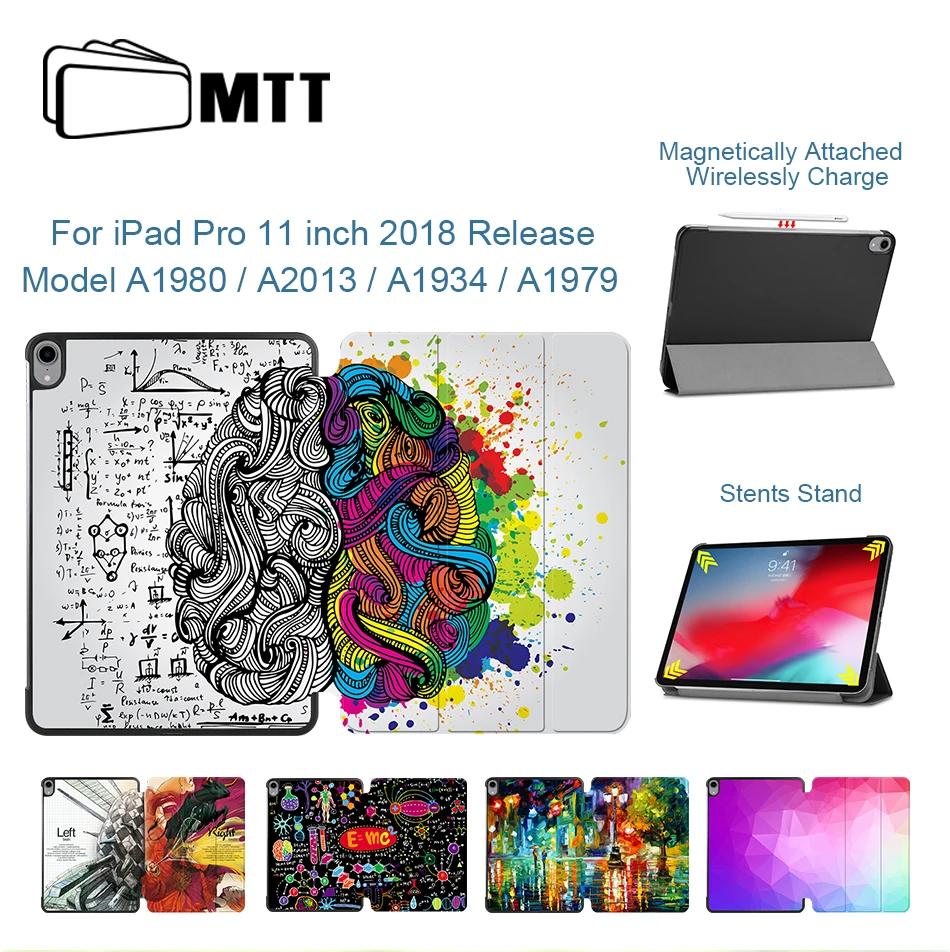 MTT Чехол для iPad Pro, 11 дюймов, из искусственной кожи, магнитный откидной Чехол-подставка, умный чехол для планшета, Funda A80, A2013, A1934, a1989
