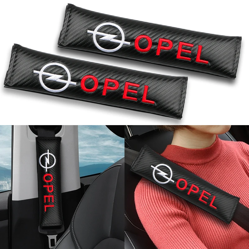 

2 шт., ремень безопасности из углеродного волокна для Opel Astra H G J Corsa Insignia Antara Meriva Zafira