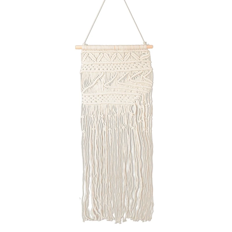 

Макраме настенный Плетеный вручную богемный креативный гобелен с кисточкой для Бохо свадебный Декор для дома