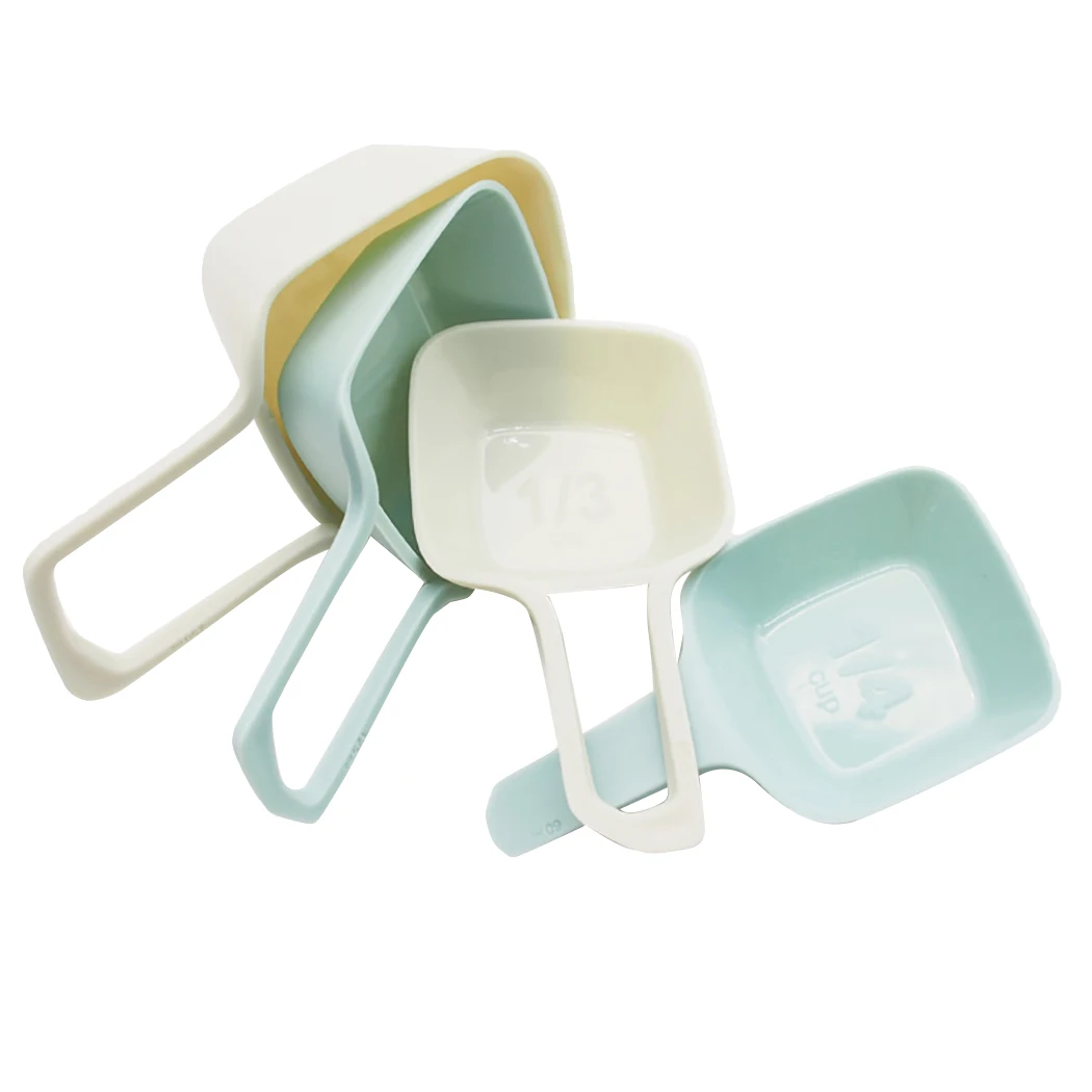 

4pcs Multi Purpose Spoons Cup Measuring Tools PP Baking Accessories Stainless Steel Plastic Handle Kitchen Gadgets