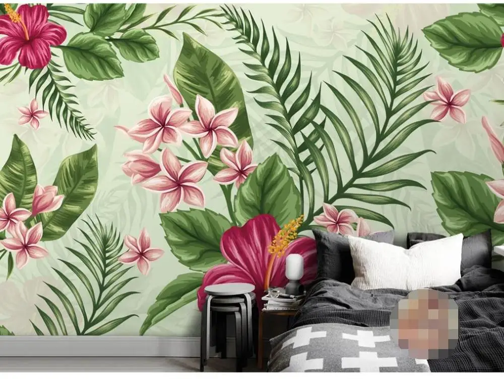 Индивидуальные Крупногабаритные фрески/обои/Ручная роспись тропические