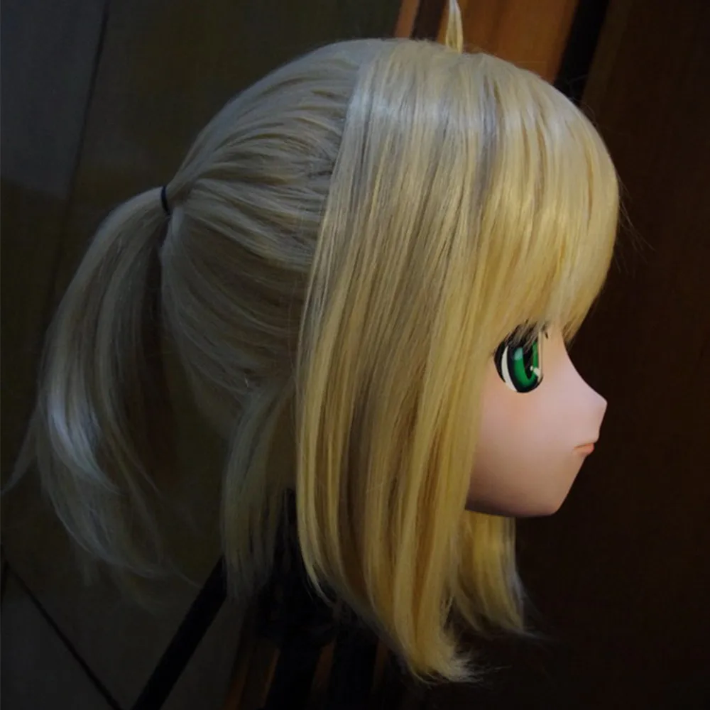 Полноголовая аниме маска на лицо девушки косплей Кигуруми зентай костюм