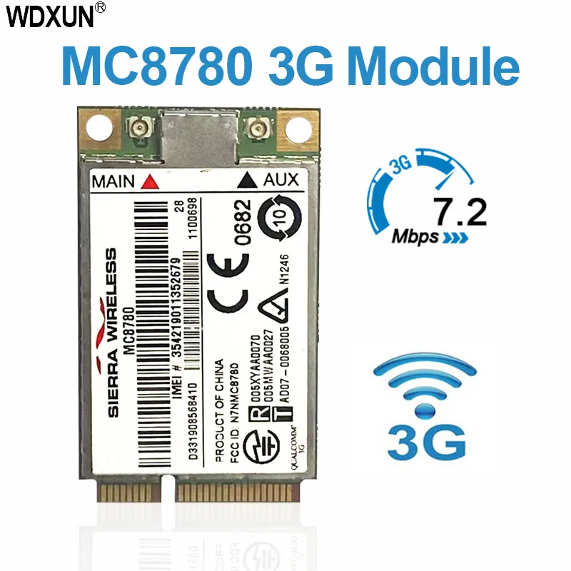 Разблокированный модуль Sierra 3G MC8780 HSDPA WWAN 7,2 Мбит/с, модуль HSUPA HSDPA UMTS GPRS EDGE PCI-E 3G