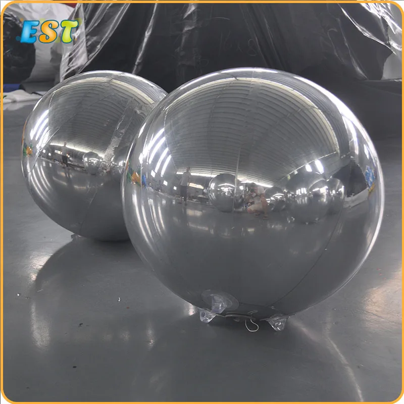 Рекламная акция 2 м красный надувной зеркальный шар/зеркальный рекламный шар для