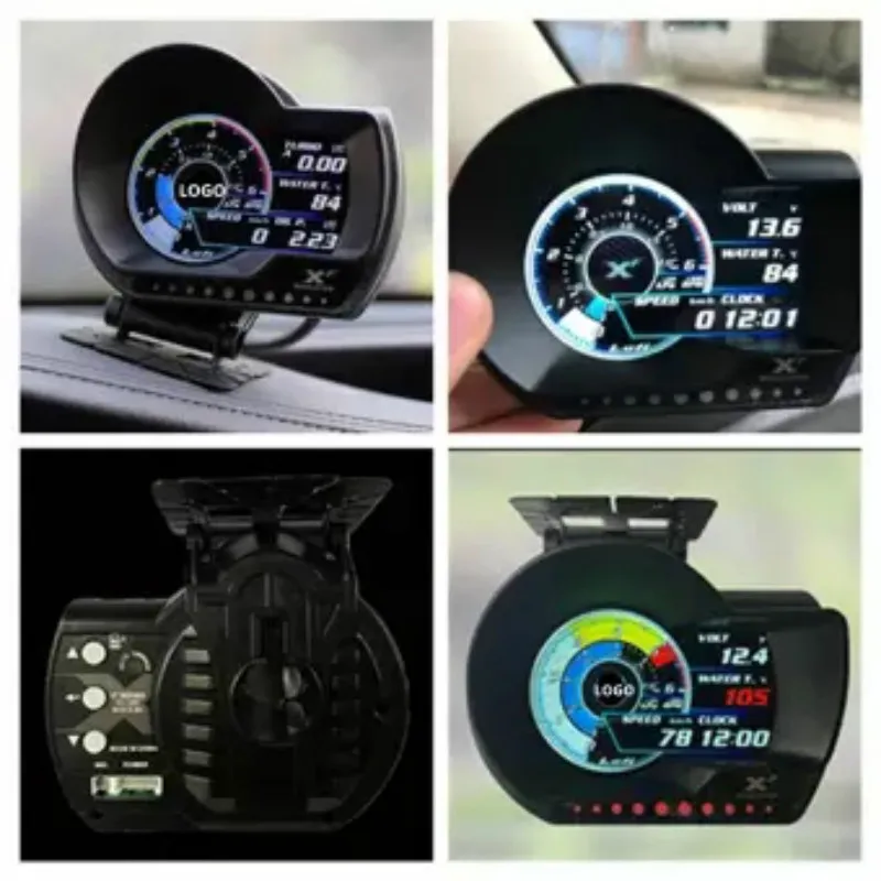 LUFI XF OBD2 Digital Turbo Boost Oil Pressure Gauge for car Afr RPM Fuel EXT Speed Smart Meter English Version | Автомобили и