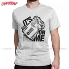Футболка мужская с принтом It's On Me, хлопковая Повседневная рубашка с круглым вырезом и коротким рукавом в стиле аниме, для подарка