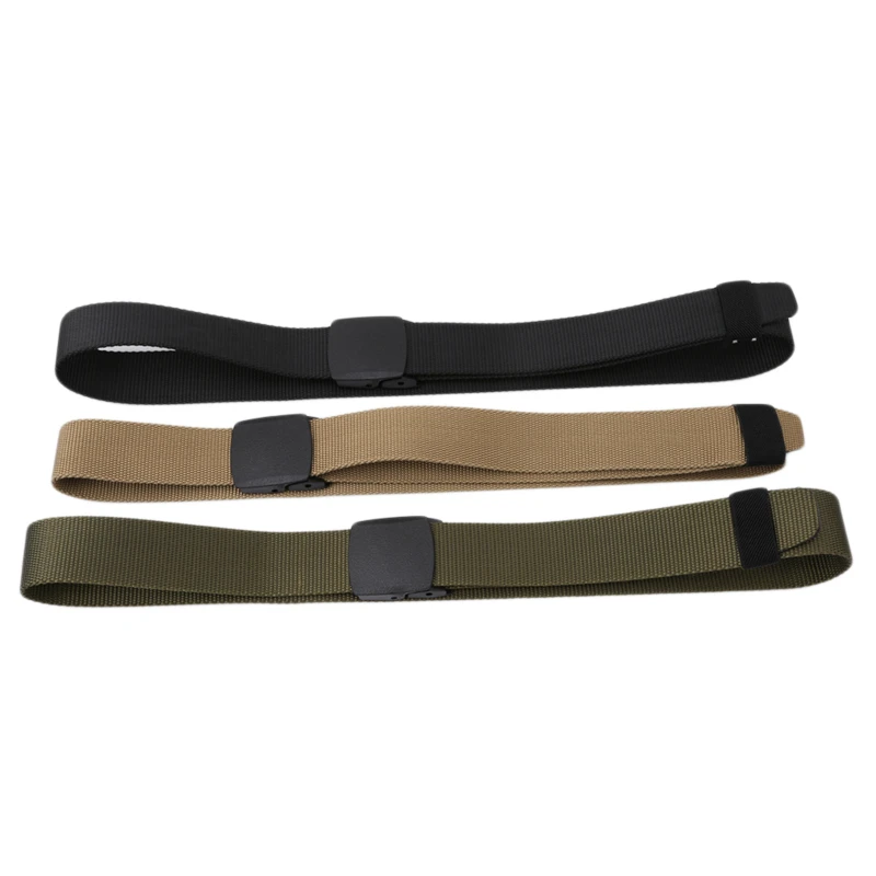 

Men Female Belts Military Nylon Adjustable Belt Men Outdoor Travel Tactical Waist Belt With Plastic Buckle For Pants 124cm