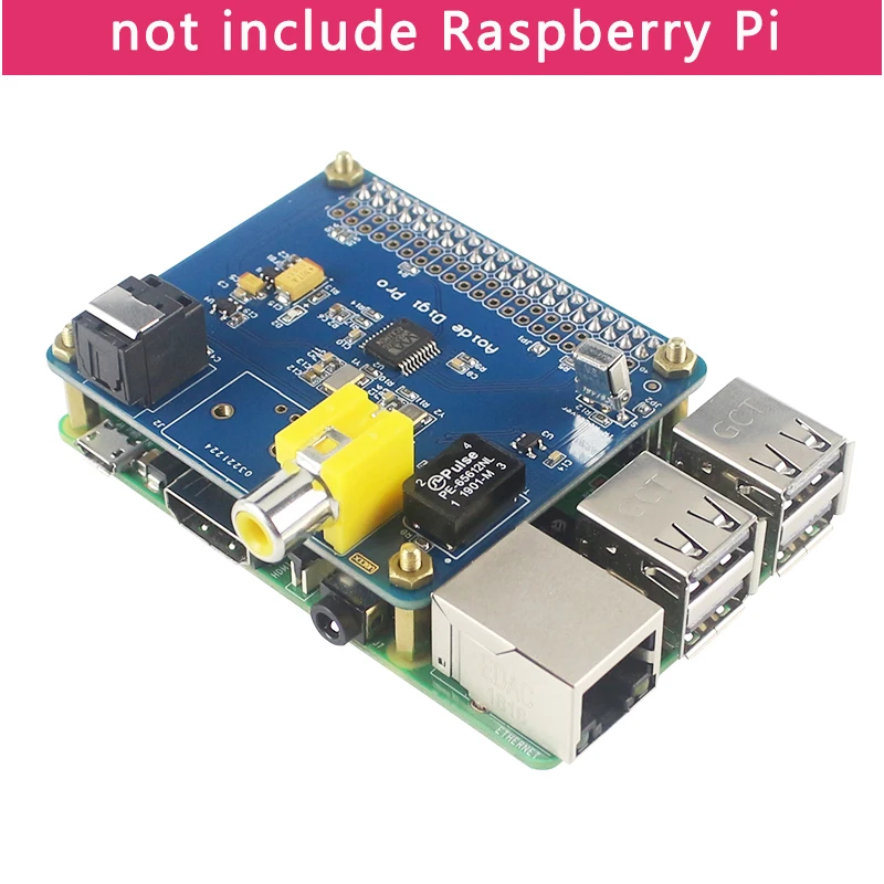 Raspberry Pi 4 AOIDE HIFI DiGi Pro цифровая звуковая плата расширения | Чехол из алюминиевого сплава для Raspberry Pi 4 модель 3B+/3B