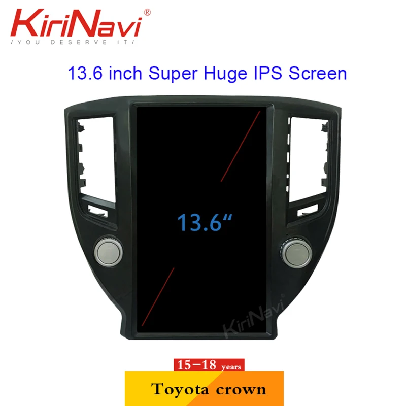 Автомагнитола KiriNavi Telsa с вертикальным экраном 13 6 дюйма Android 9 0 Dvd плеером для Toyota