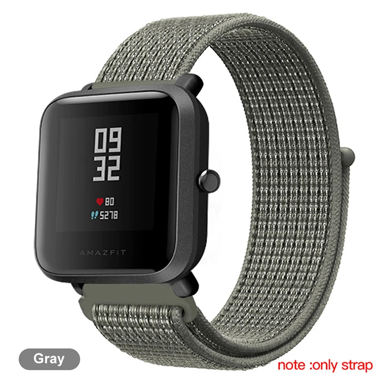 BAPICK 20/22 мм нейлон Спортивный ремешок для Xiaomi Amazfit Bip Gts Gtr Ремешок Браслет Для Xiaomi Huami Amazfit темп Stratos Gtr 42 47 мм ремешок