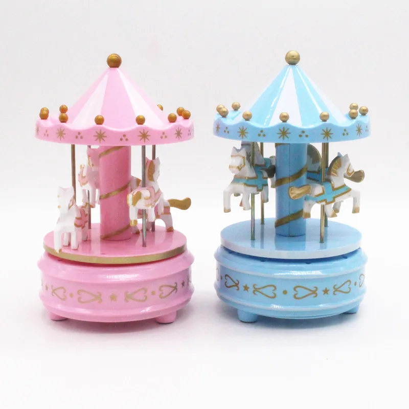 Роскошная креативная музыкальная шкатулка в виде карусели светящаяся