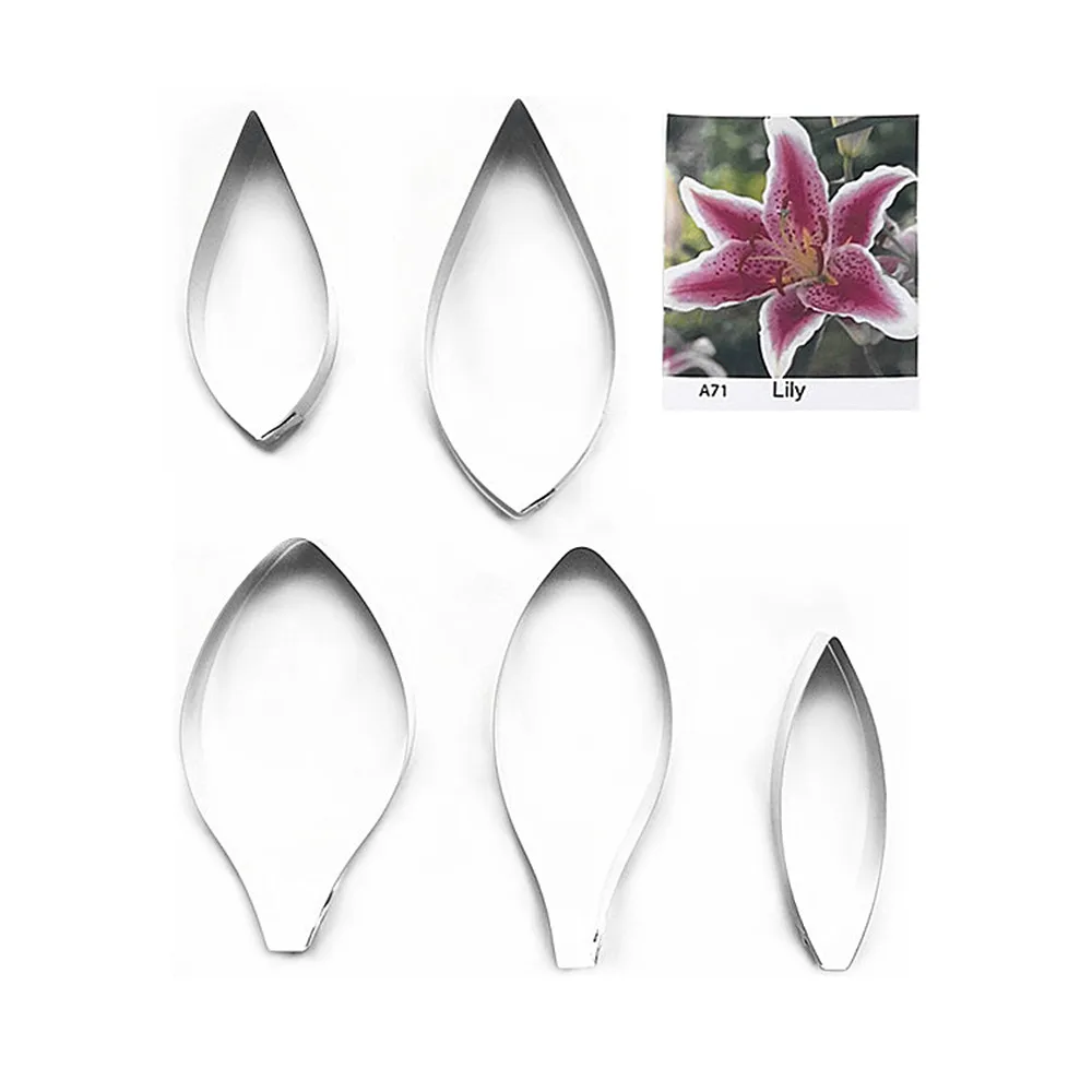 Сахарный Мастик Лилия ножи для цветов украшения торта выпечки Полимерная глина