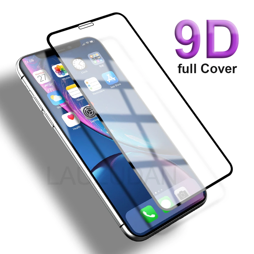 Закаленное стекло с полным покрытием для iPhone 7 8 plus 1112 pro XR X XS Max 6 6s Защитное экрана |