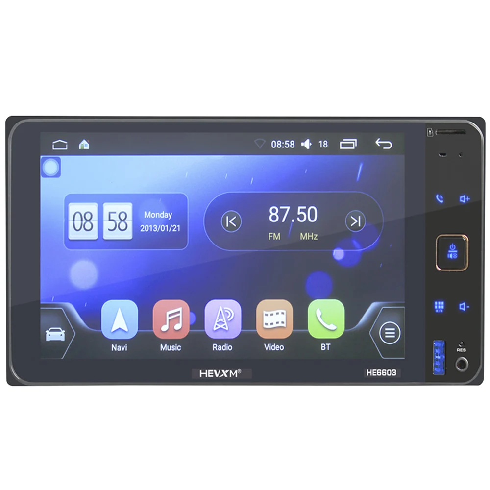 

7-дюймовый автомобильный мультимедийный плеер Android HD сенсорный экран MP5 стерео Автомагнитола с GPS навигационной системой может отображать о...