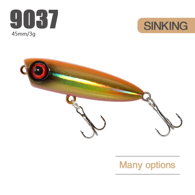 

2021 4.5Cm /3G Mini Top-Water Floating Popper Lure Bionic Artificial Bait Hard Bait Fishing Lure Professional Wobbler 3D Eyes