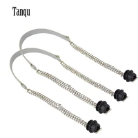 tanqu new 1 pair obag silver long double chain ot t obag handles for obag eva o bag totes women bag shoulder handbag
