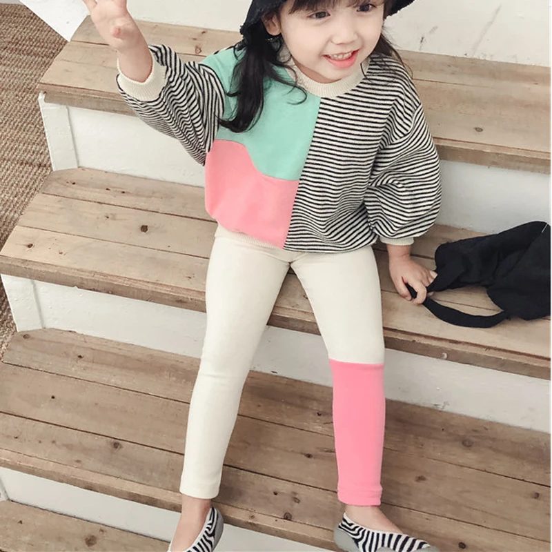 

Girl Set Autumn Baby Girl Clothes Set Cute Long Sleeve Top+Pants 2Pcs Suit Kids Splice Children Clothes Suit