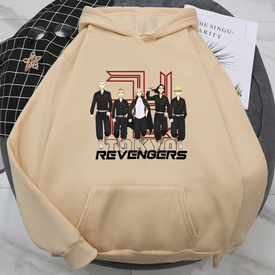 

Japan Anime Tokyo Revengers Letters Print Man Raglan Hoody Punk Street Fashion Men Hoodies Comfortable Harajuku Mens Pullovers