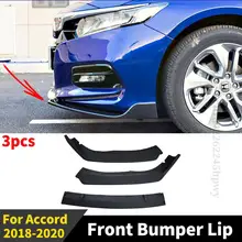 Front Bumper Lip Chin Guard Decoration Tuning Exterior Part Trim Styling Facelift For Honda Accord 2018 2019 2020