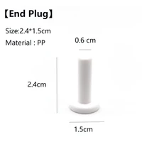 10pcs 6mm slip lock end plug block plug 14 inch white cap plastic material for misting accessories