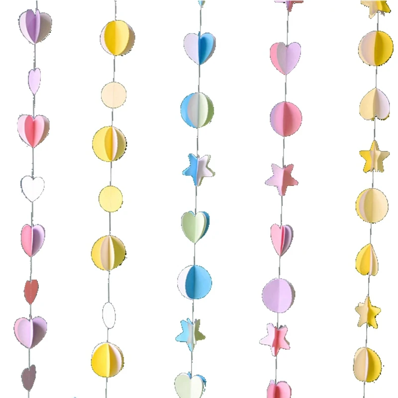 Трехслойный 3D бумажная Свадебная гирлянда вечерние расположение 18 шт./компл.