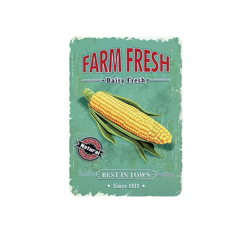 

Tea Cupcake Hot Dog Tin Sign Vintage Metal Plate Retro Iron Metal Painting Plate Club Classical Retro Painting Wall Decoration F