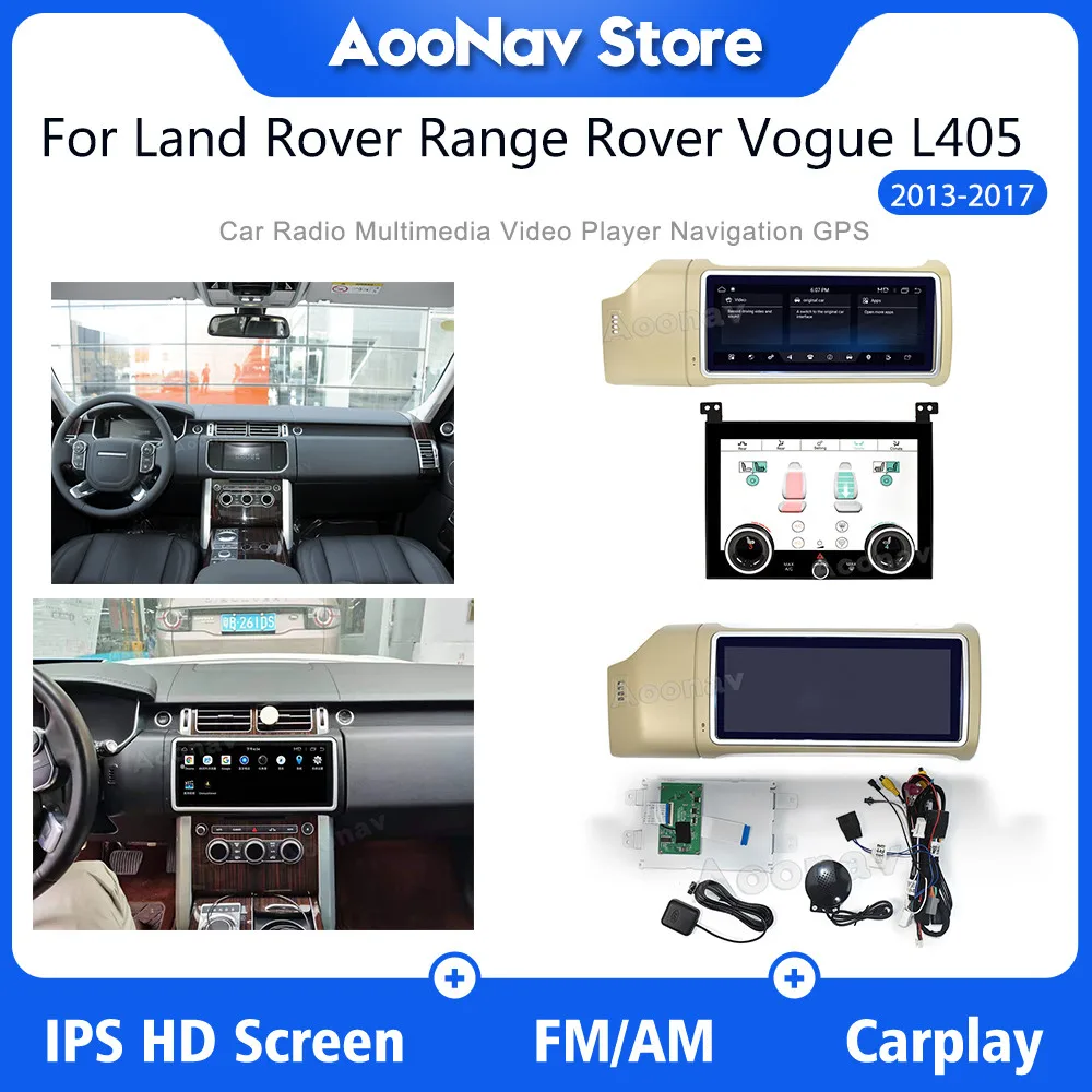 

AC panel 64G Car Radio For Land Rover Range Rover Vogue L405 2013-2017 Android 9.0 PX6 Autoradio Carplay With Touch Screen