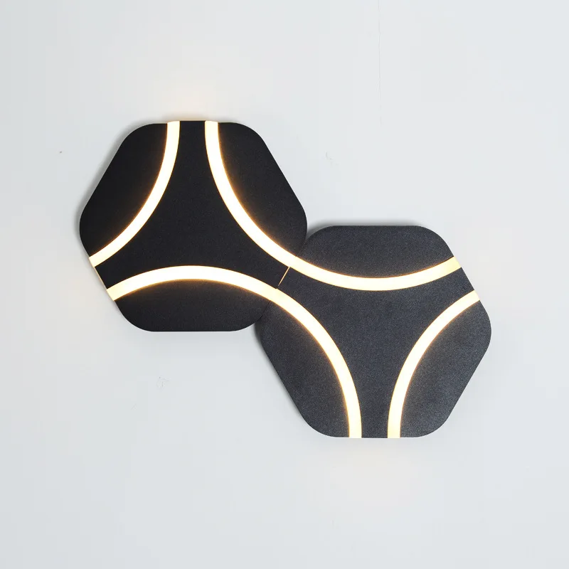 Шестиугольный настенный светильник в стиле пэчворк светодиодные креативные