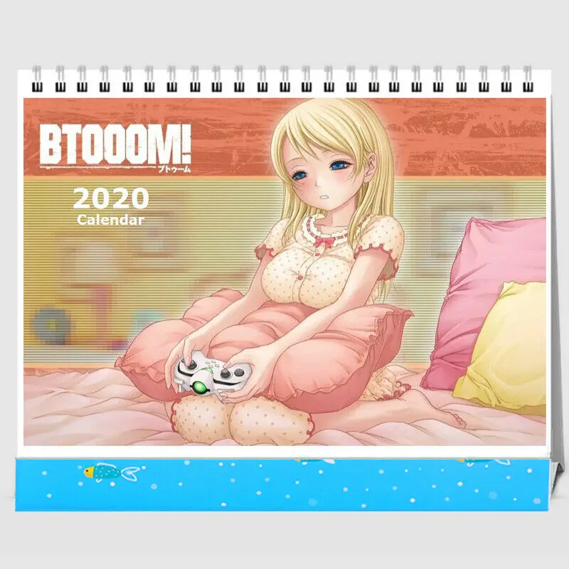 2020 аниме календарь BTOOOM! HIMIKO сексуальные девушки отаку Настольный 13 страниц
