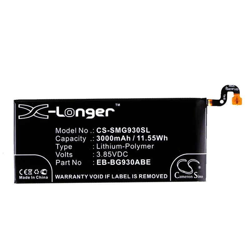 

CameronSino for SAMSUNG Galaxy S7 Hero SM-G9308 SM-G930A SM-G930F SM-G930P SM-G930R4 SM-G930T SM-G930V EB-BG930ABE battery