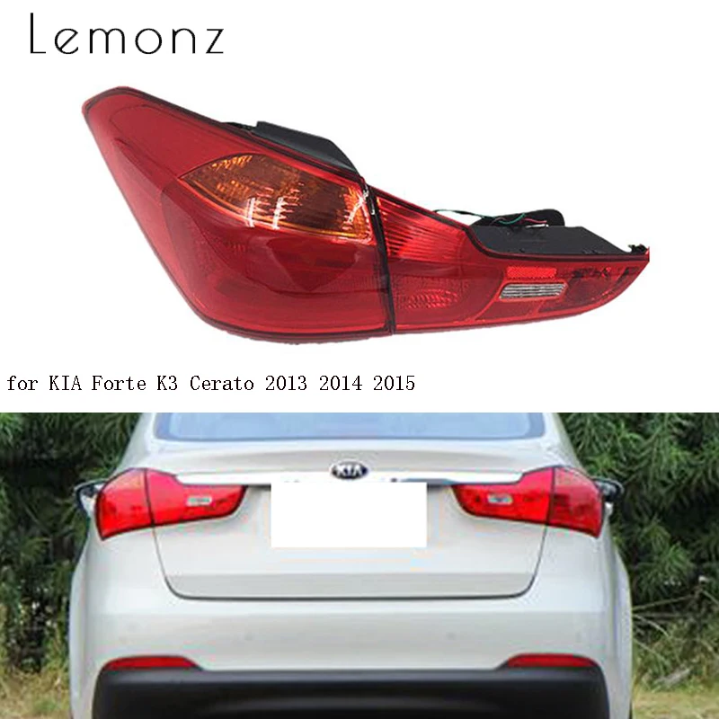 

Задний фонарь задний фонарь светильник в сборе для KIA Форте K3 Cerato 2013 2014 2015 Taillamp светильник внешняя внутренняя Задний стоп-сигнал светильник