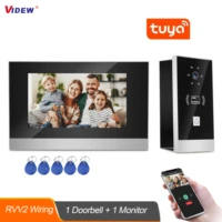 videw 7 inch video door phone intercom 2 wires camera doorbell tuya smart app night vision door entry system for villa home