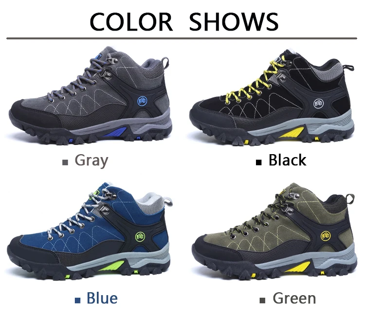 JUNJARM New Men Boots Winter With Fur Warm Snow Boots Men Winter Boots Work Shoes Men Footwear Fashion Rubber Ankle Shoes