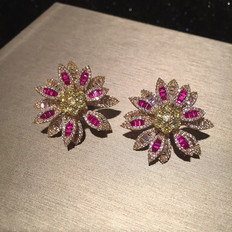 

Pink daisy earrings 210318-76