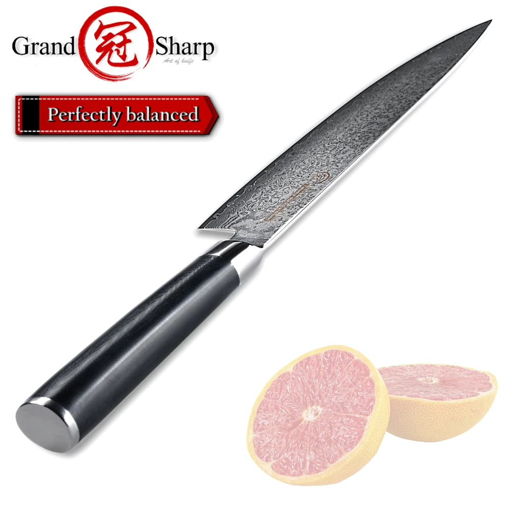 

Damascus Knife 8" Chef Knife Japanese Kitchen Knife Damascus VG10 67 Layer Sharp Stainless Steel Knives Black G10 Handle Cooking