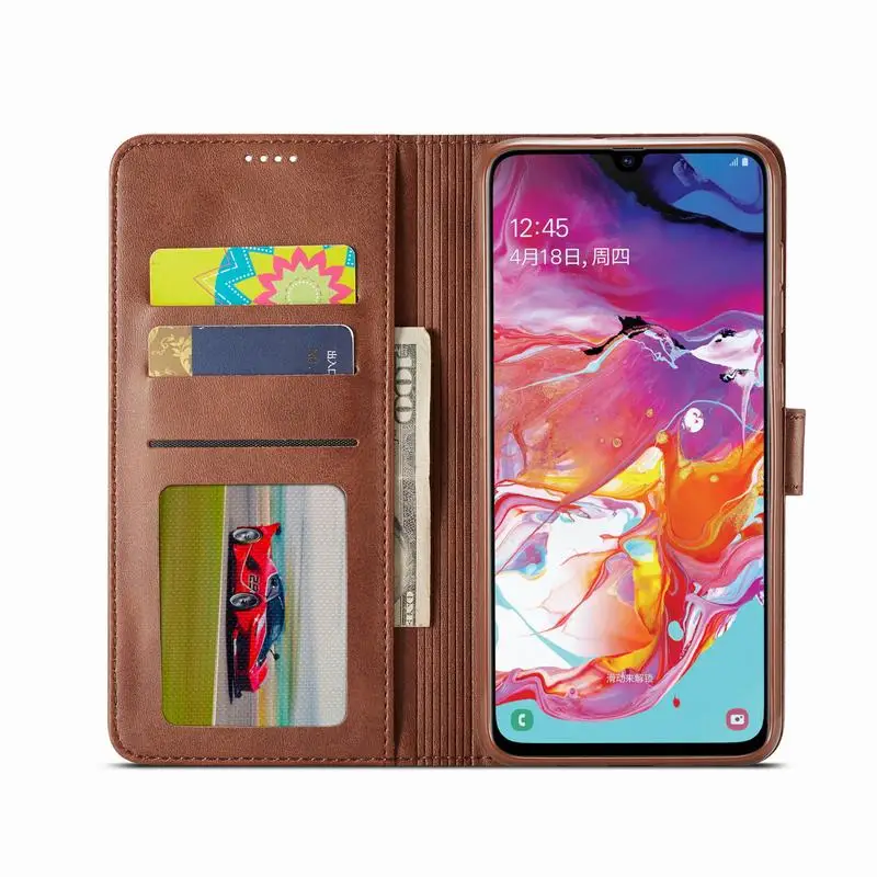 Чехол для samsung Galaxy A50 кожаный роскошный чехол откидной кошелек магнитный 2019