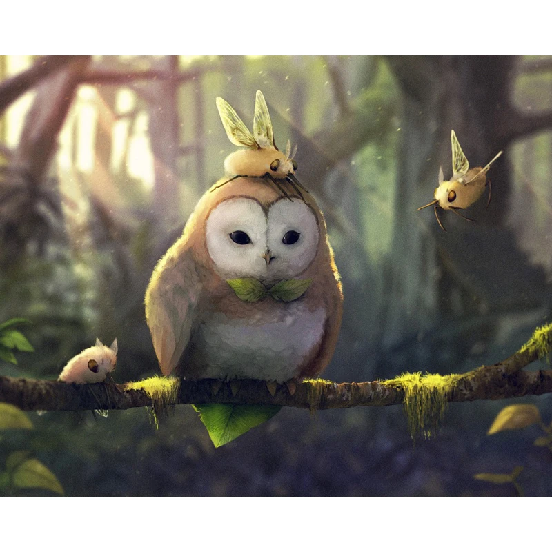 

Full Square / Round Diamond Embroidery 5DDIY Bird And Bee Mosaic Diamond Painting Home Decoration