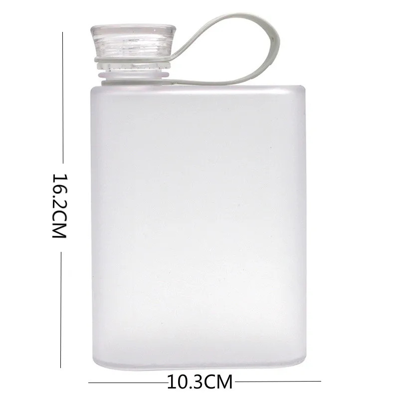 380ml Creative Matte Flat Plastic Water Bottle New A5 Ring Outdoor Sports Portable Bottles Notebook Kettle Wine for Man | Дом и сад