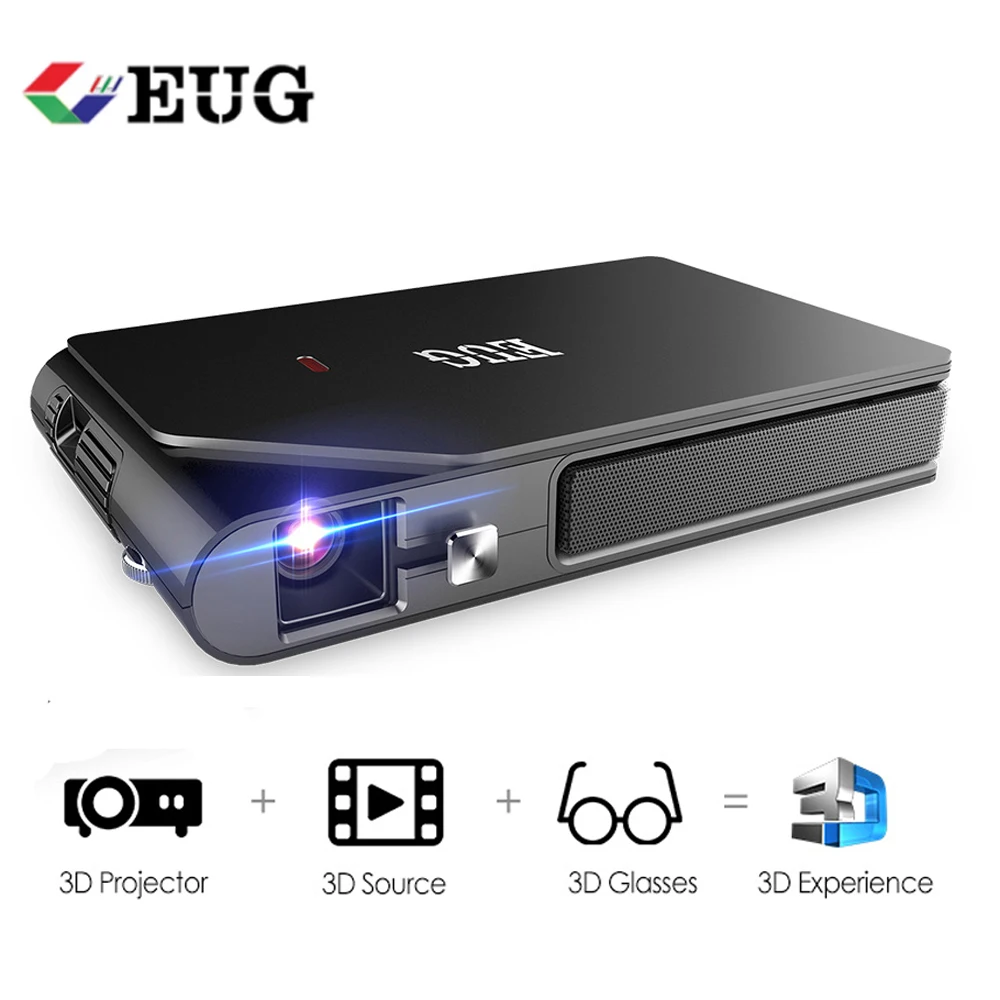 

Portable Mini Projector Home Theater Video Led Movie Beamer Full Hd 720P Resolution Freeshipping Wireless Airplay DLP Projector