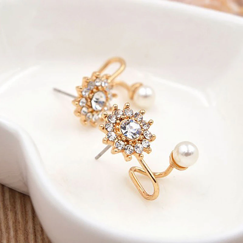 2 пары Модные женские ювелирные изделия для девушек элегантное жемчуга в форме