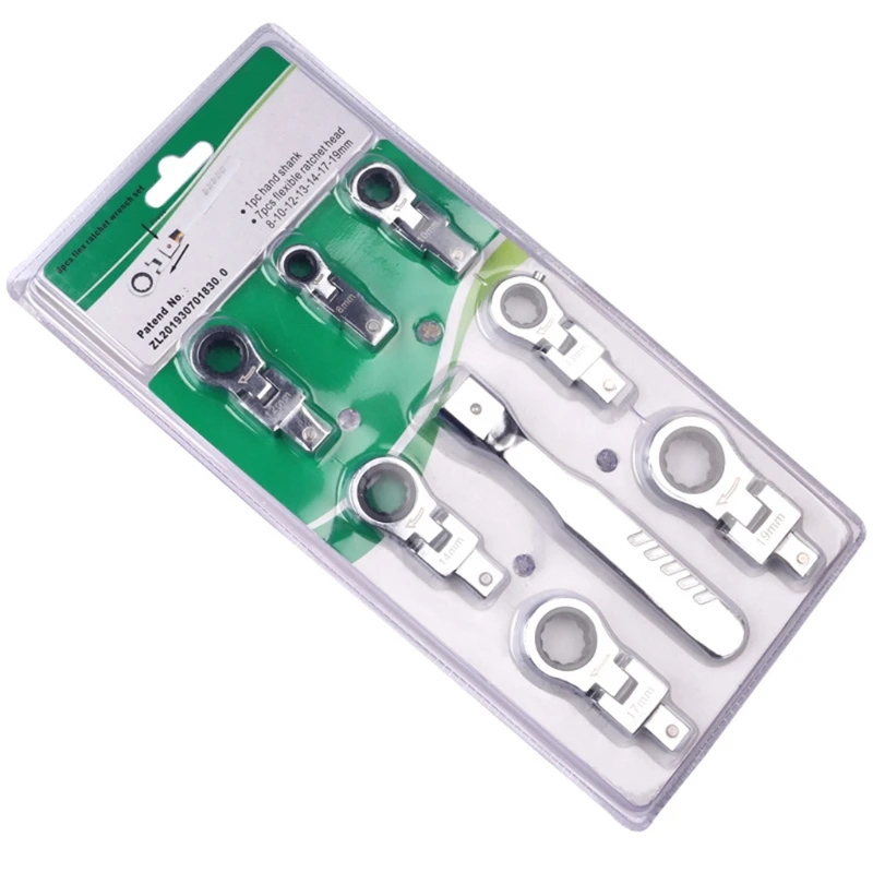 

Removable Shaking Head Interchangeable Ratchet Wrench High-quality CR- V Material Non-slip Combination Set