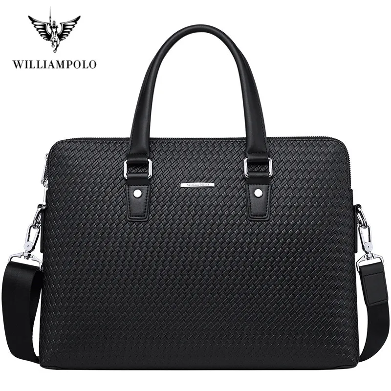 2020 Brand Business Men's Briefcase High Quality Totes Leather Men Laptop Handbags Messenger Bags For Male