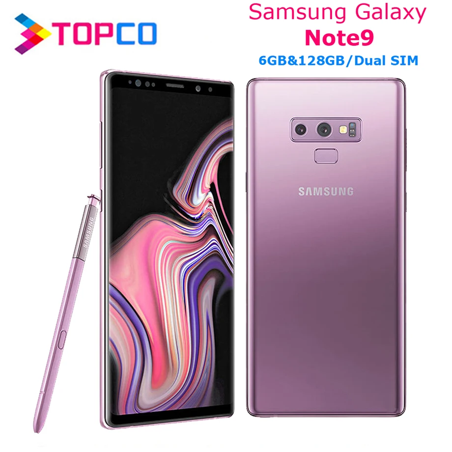 Samsung Galaxy Note9 Note 9 N960FD разблокированный LTE мобильный телефон Exynos 9810, четыре ядра, две sim-карты 6,4 дюйма, 12 МП ram, 6 ГБ rom, 128 ГБ NFC