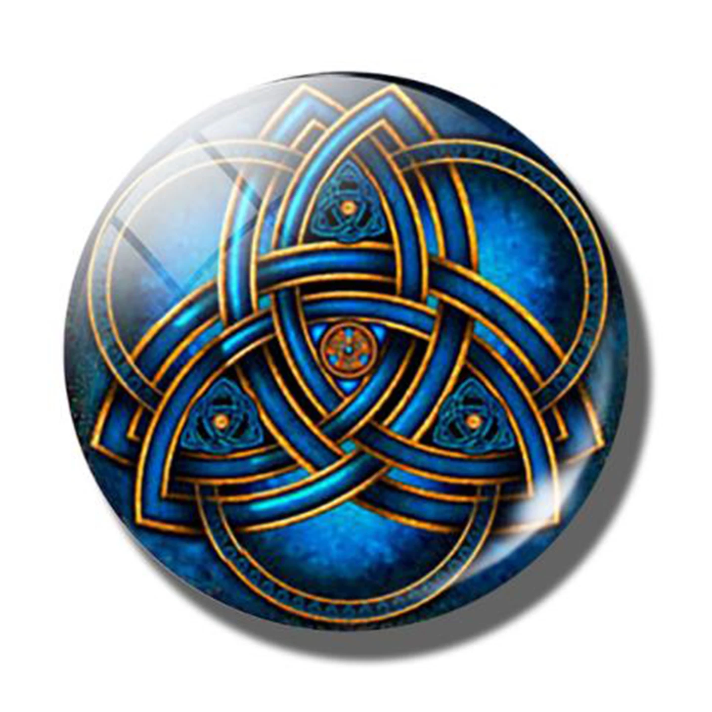 Магнит для холодильника Knot Ireland Traditional Culture Amulet 30MM с стеклянным куполом и магнитной подставкой для домашнего декора.