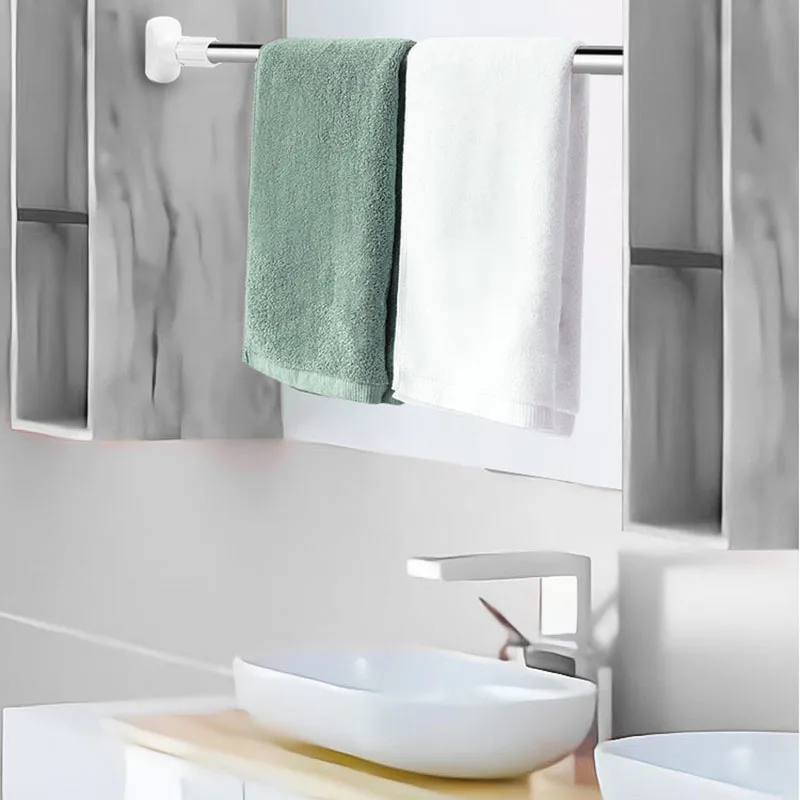 Retractable Stainless Steel Curtain Hanger Rod Bracket Clothesline Pole Drape Shower Clothes | Дом и сад